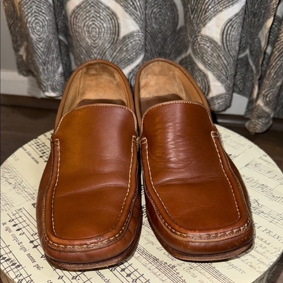Coach Men's Brown Leather Loafers - Picture 1 of 8